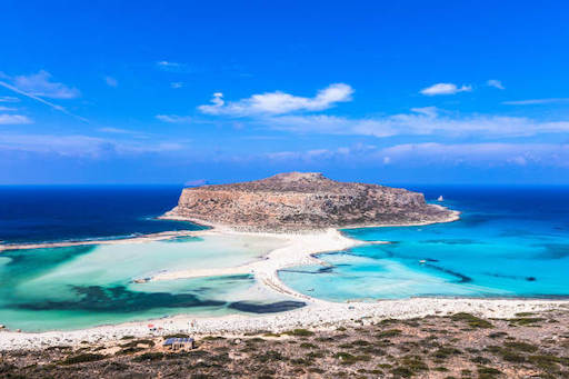 Le acque turchesi della laguna di Balos a Creta