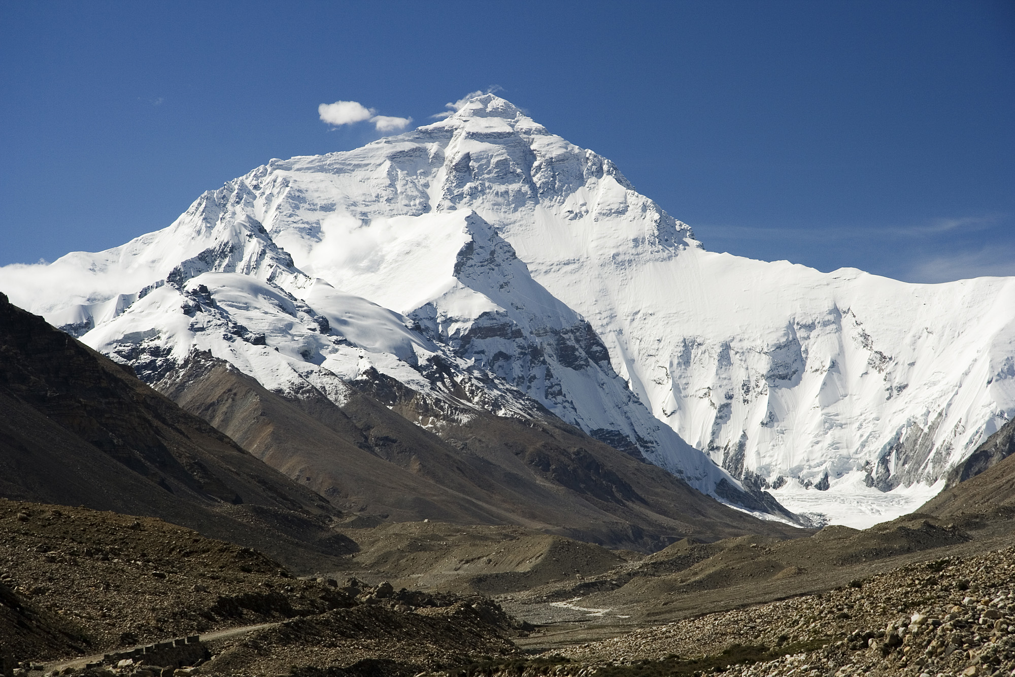La parete nord dell’Everest dal Tibet